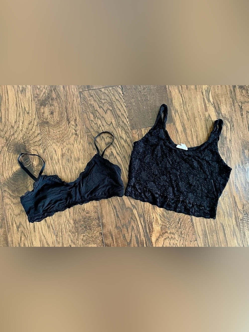 Superchill by Aerie & Zenana Outfitters Black Bralette Set Size Large